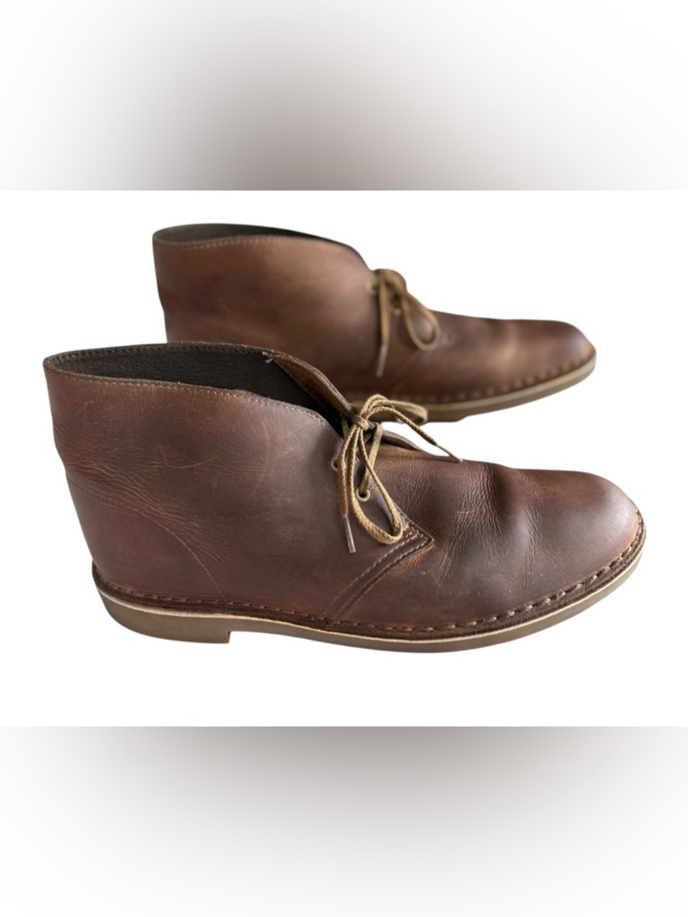Clarks Beeswax Desert Chukka Brown Leather Boots Size 9.5 Men Eclectic Grandpa - Picture 2 of 10